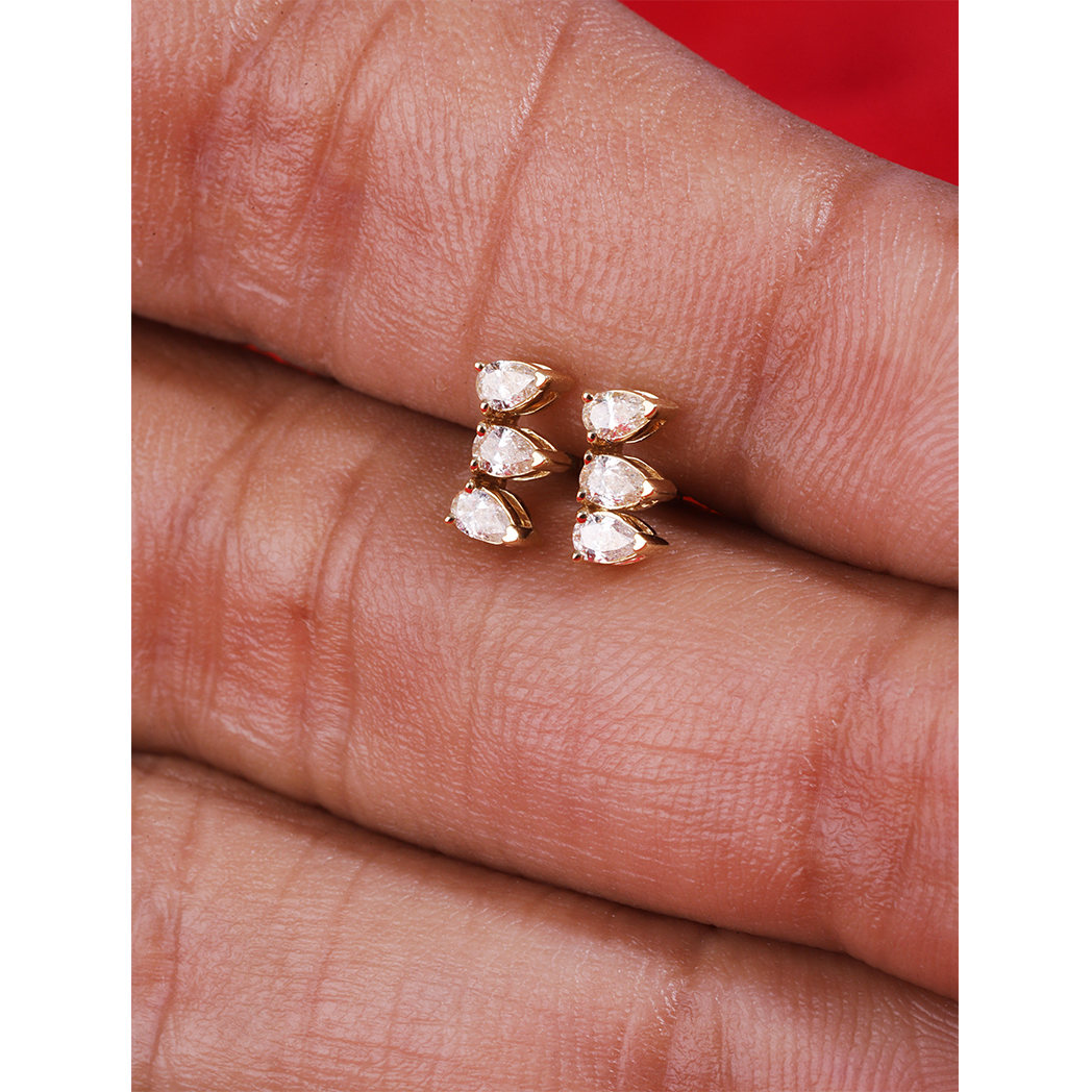 3 STONE EARRING